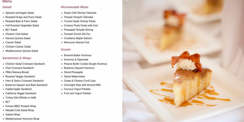 Northside Café Menu