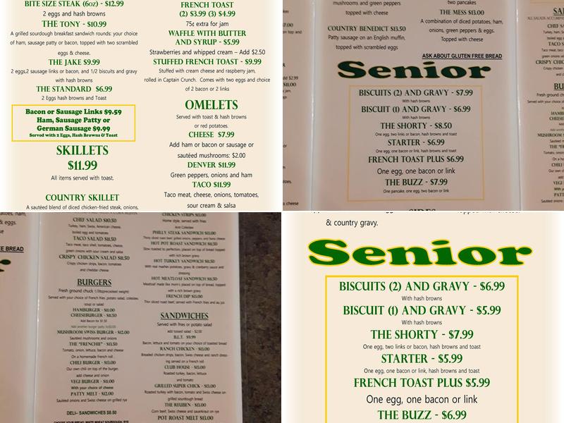 Jawbone Flats Cafe Menu