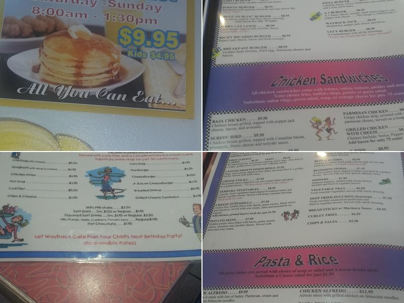 Wayback Cafe & Catering Menu
