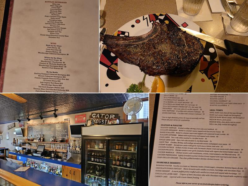 Marty's Blue Room Menu