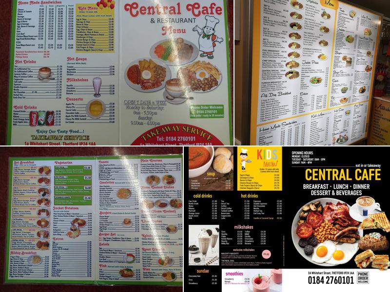 Central Cafe & Restaurant Menu