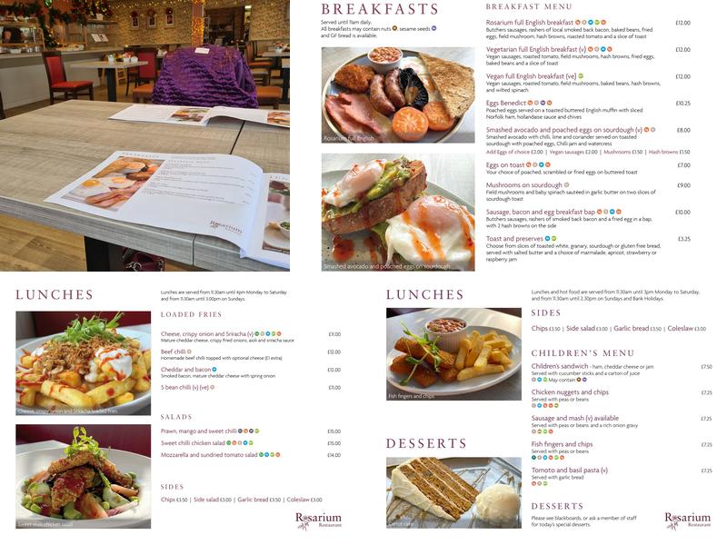 Rosarium Restaurant Menu
