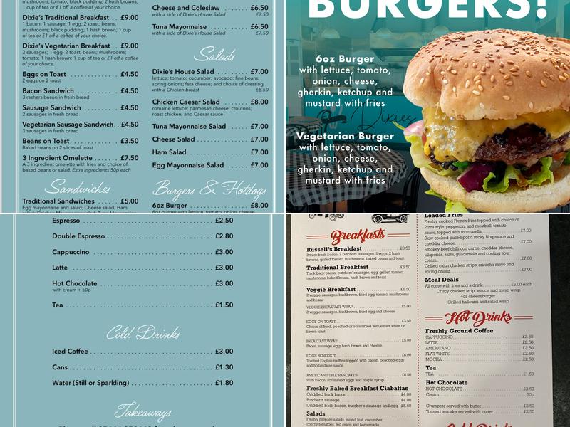 Russell’s Diner Menu