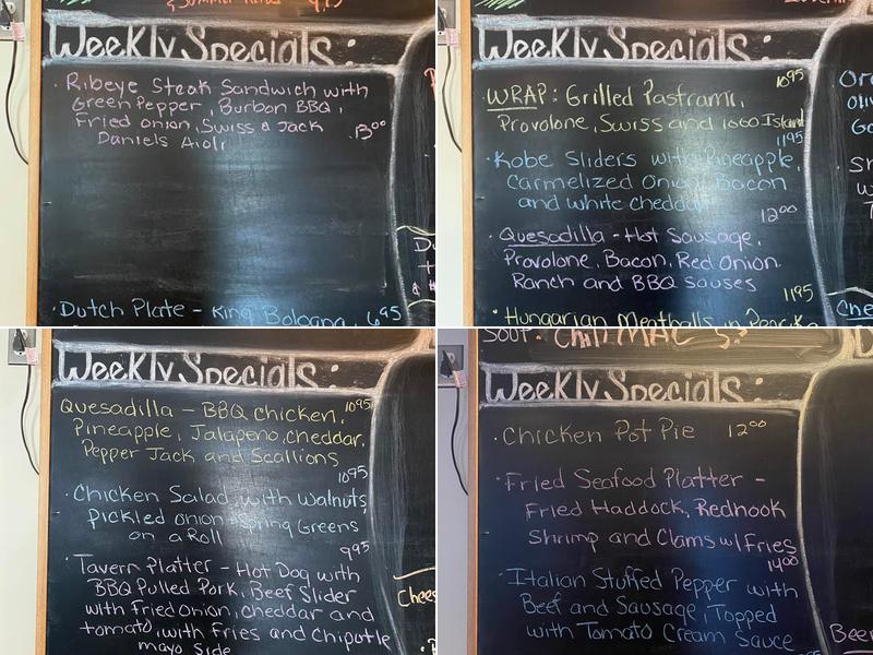 My Friend's Tavern Menu