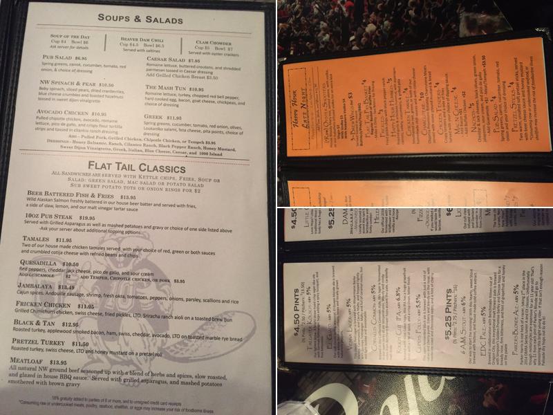 Flat Tail Brewing Menu