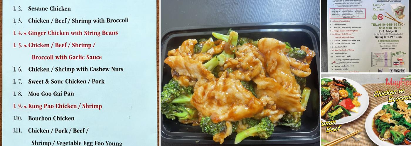 Mayflower Spring City Menu