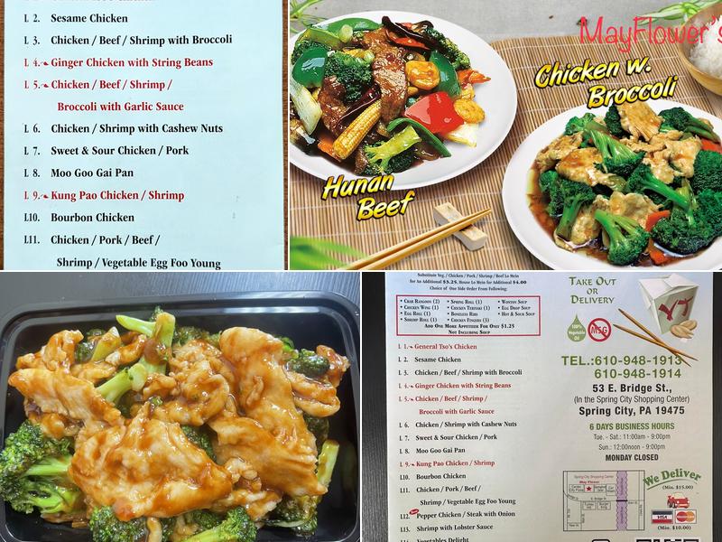 Mayflower Spring City Menu
