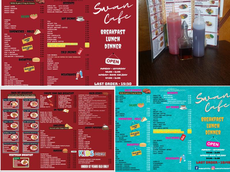 Swan Cafe & Restaurant Menu
