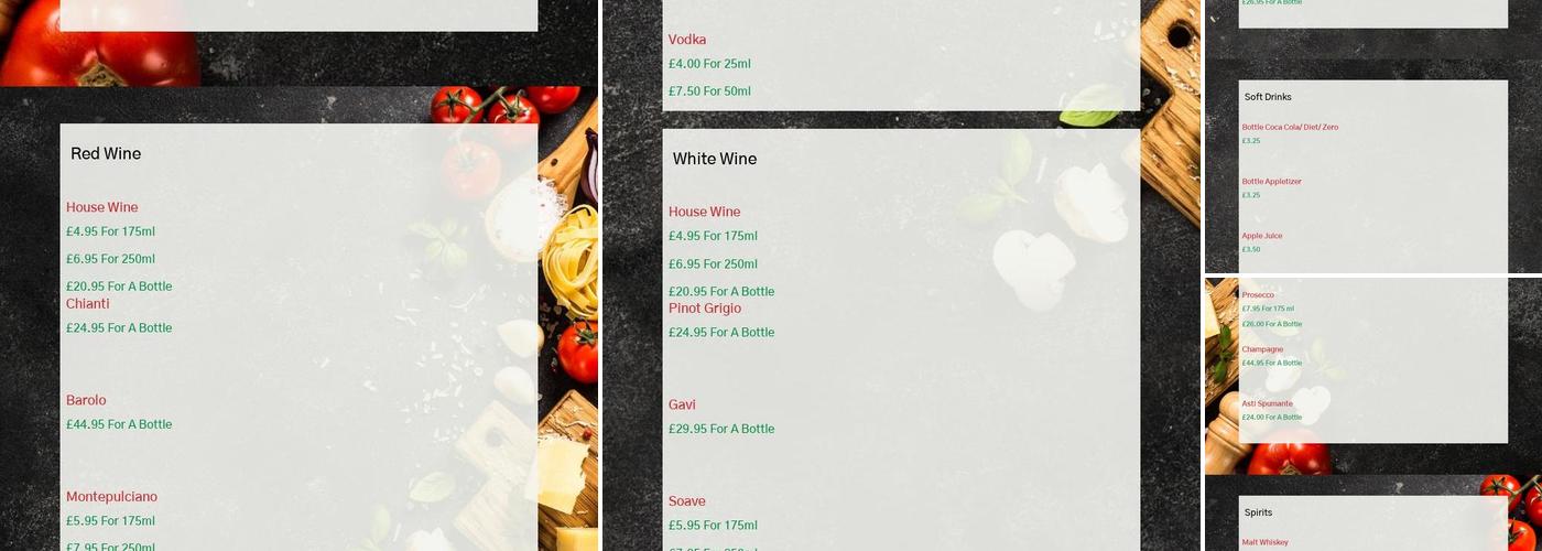 Piccolo at 42 North Hill Menu