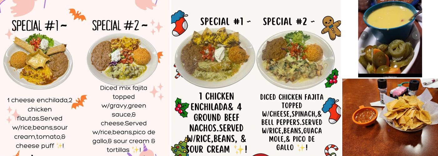 Los Pericos Menu