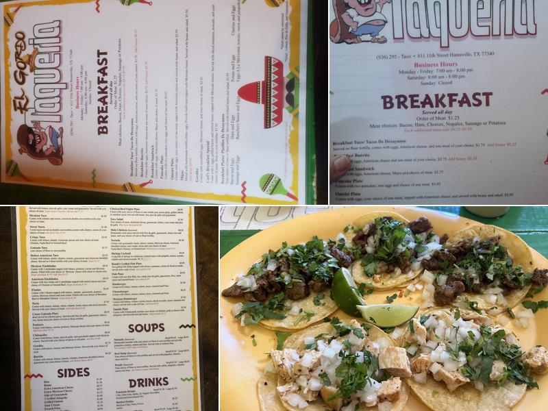 El Gordo Taqueria Menu