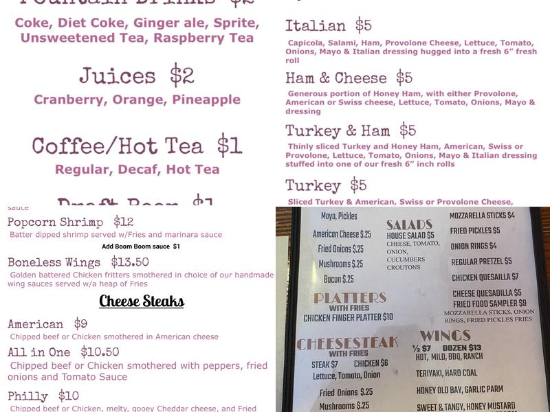 Hard Coal Cafe 2 Menu