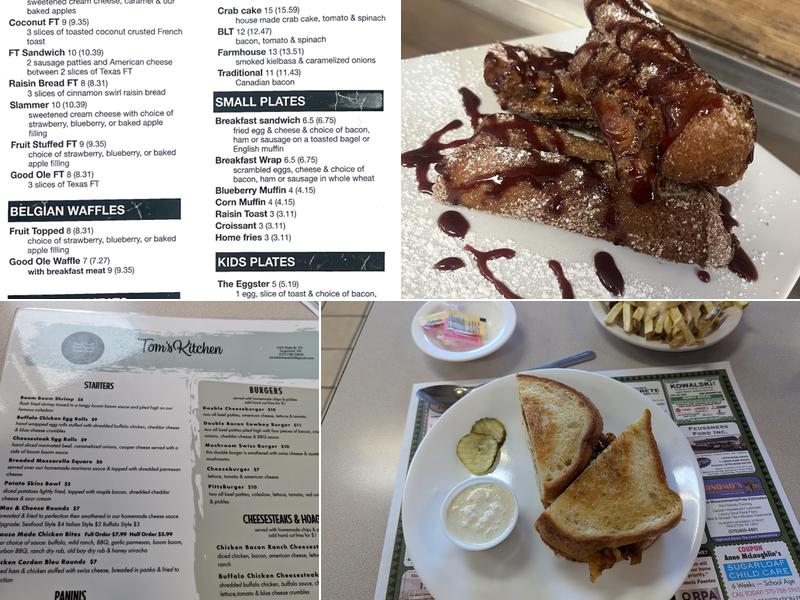 Tom's Kitchen Menu