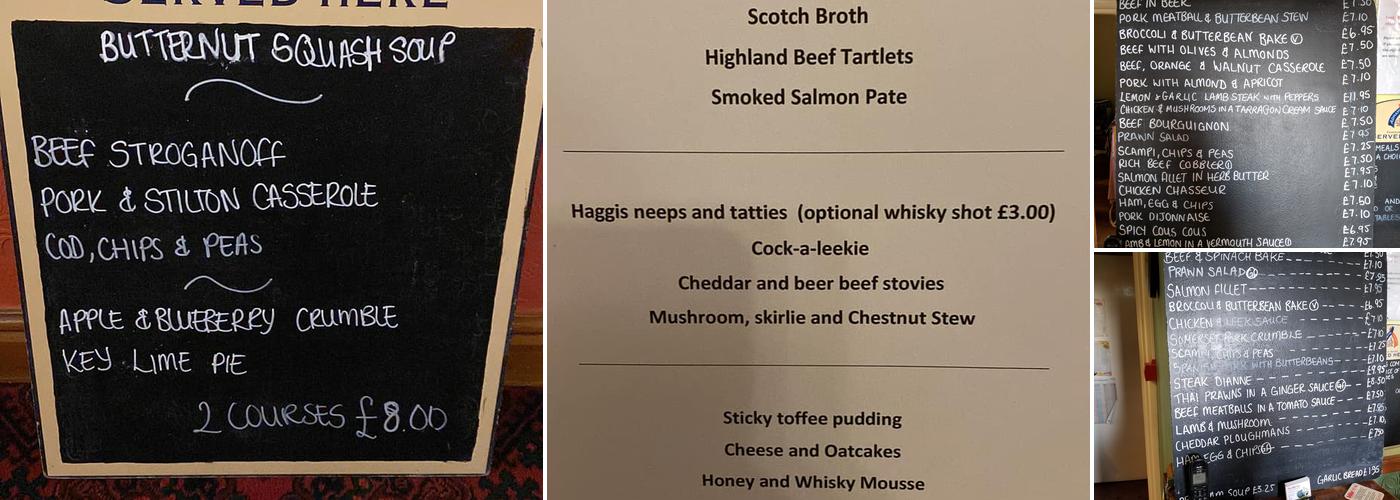 The Mill Inn Menu