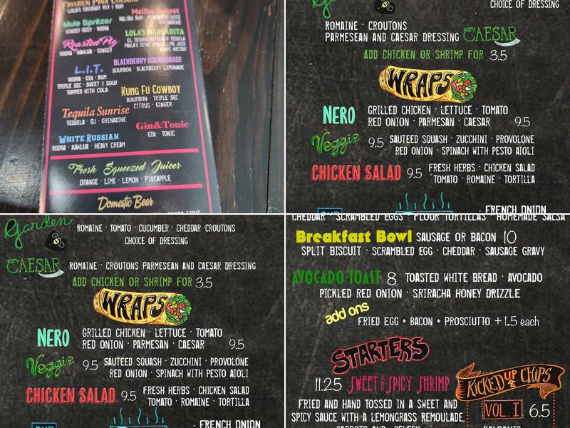 Lolas Handcrafted Kitchen Menu