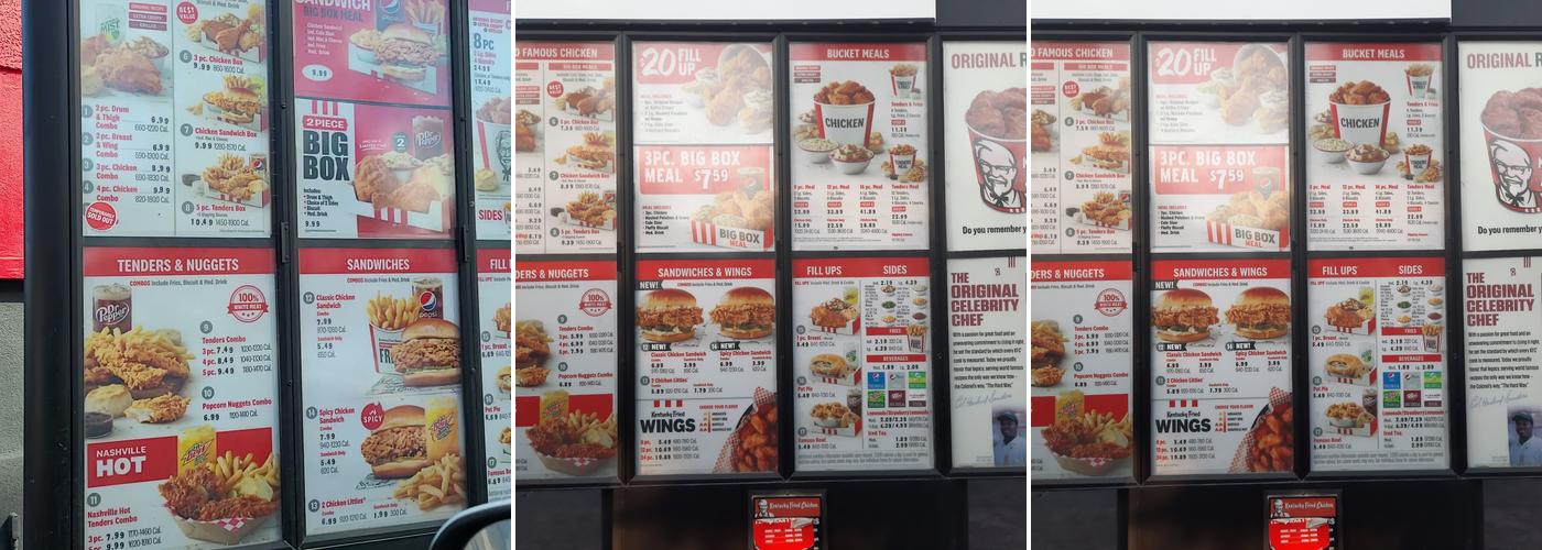 KFC Menu