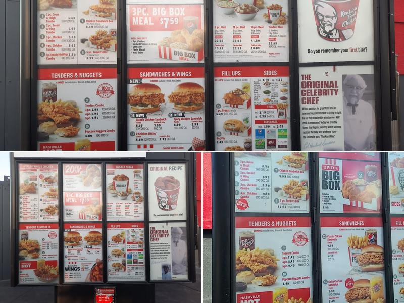 KFC Menu