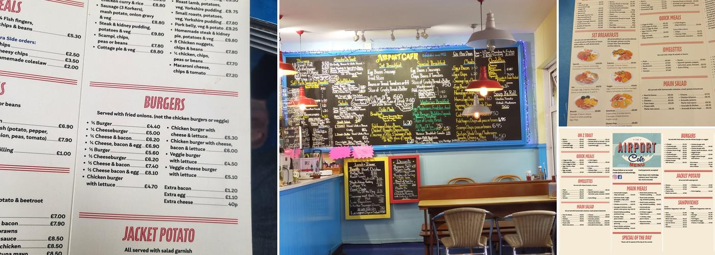 The Airport Cafe Menu