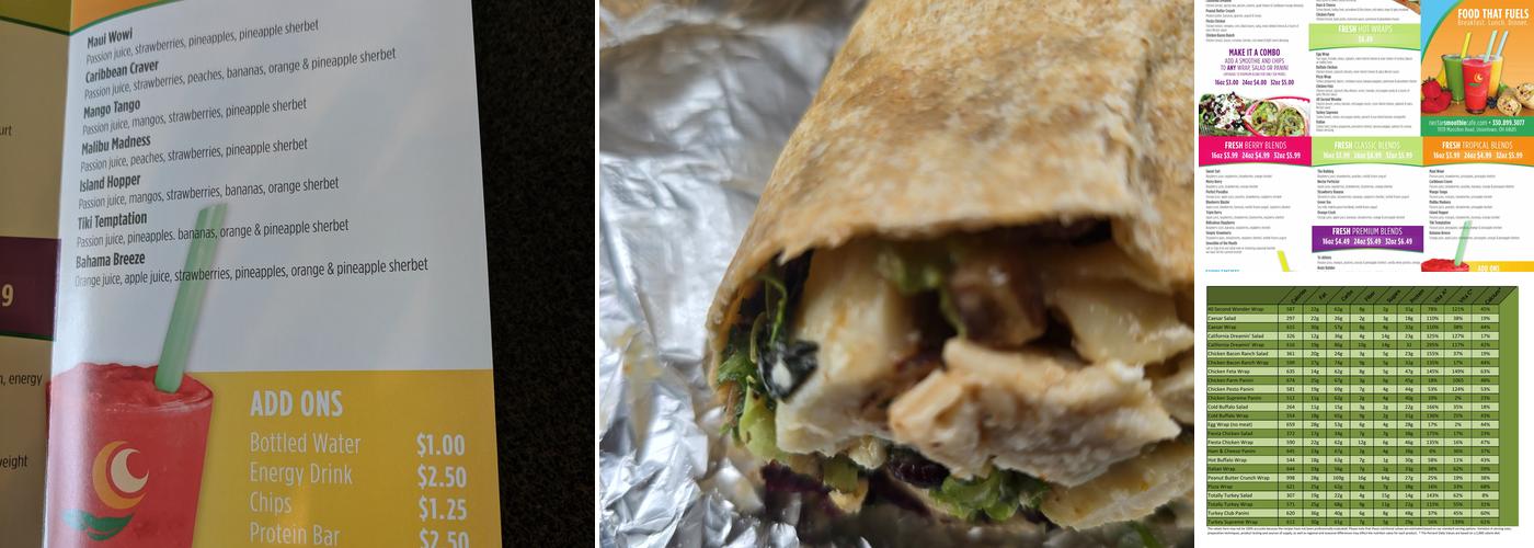 Nectar Smoothie Cafe Menu