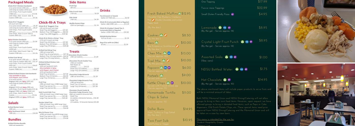 The Bison Beanery Menu