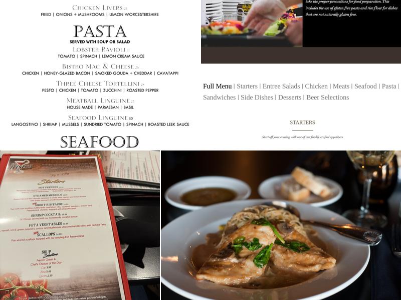 The Bistro of Oakwood Menu