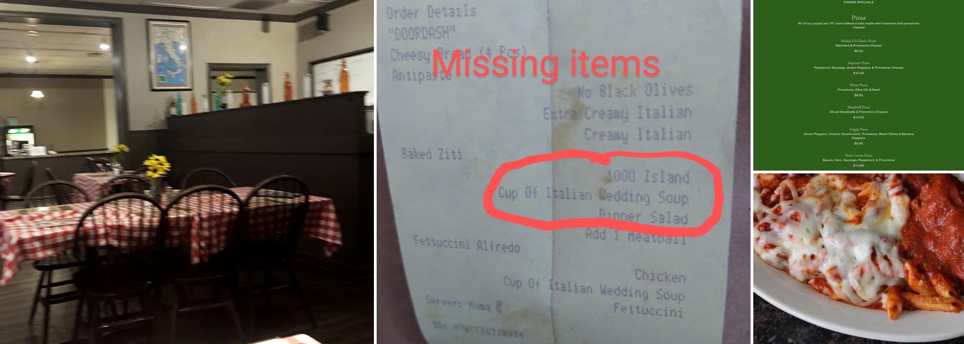 Mama Guzzardi's Italian Restaurant Menu