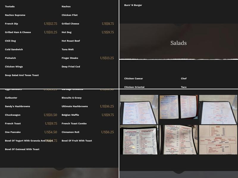 Sam's Restaurant Menu
