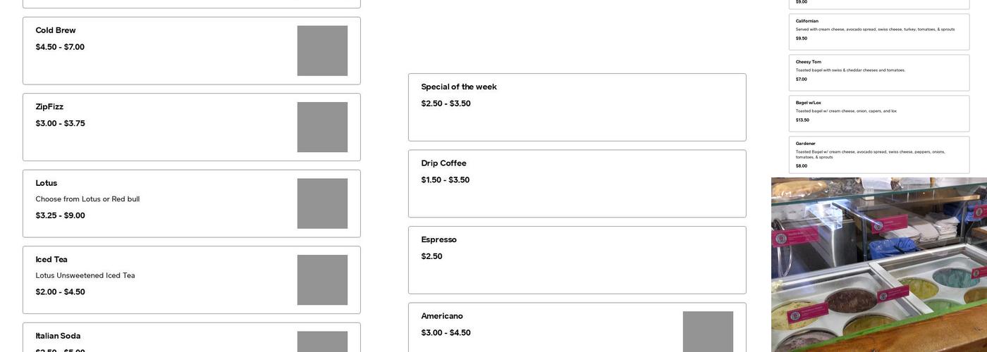 The Beanery Menu