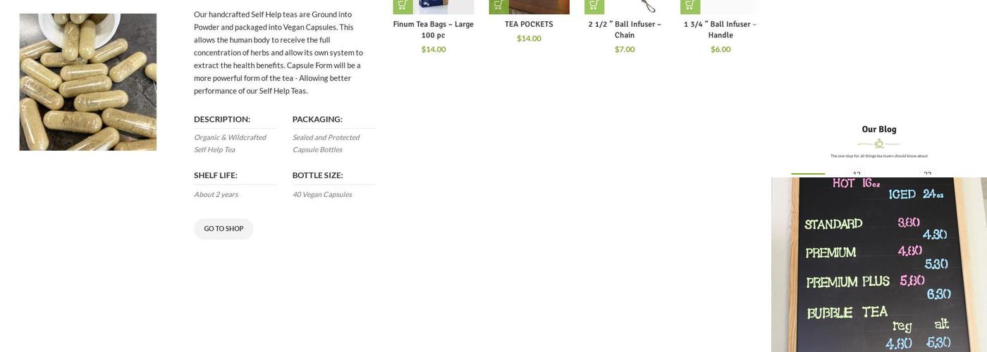 Steep Me Tea Apothecary Menu