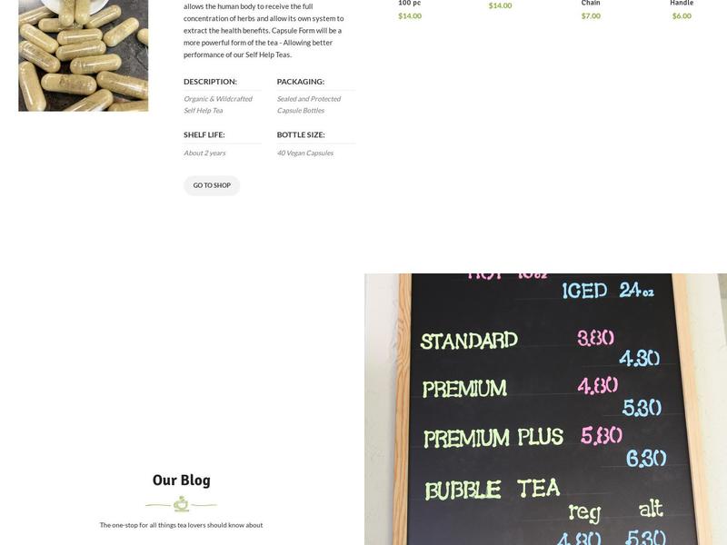 Steep Me Tea Apothecary Menu