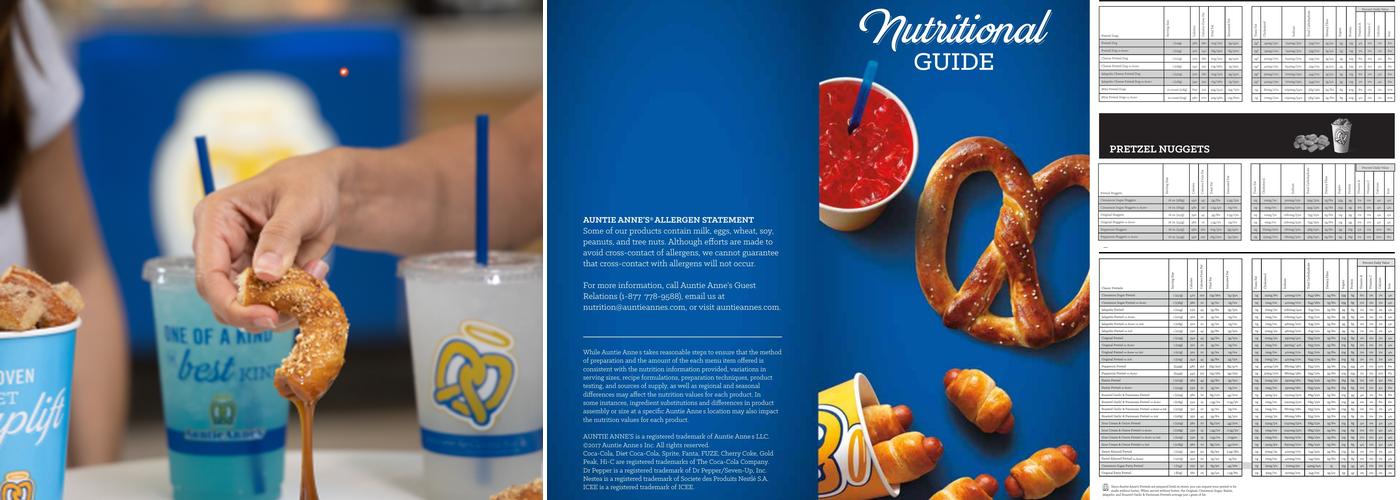 Auntie Anne's Menu