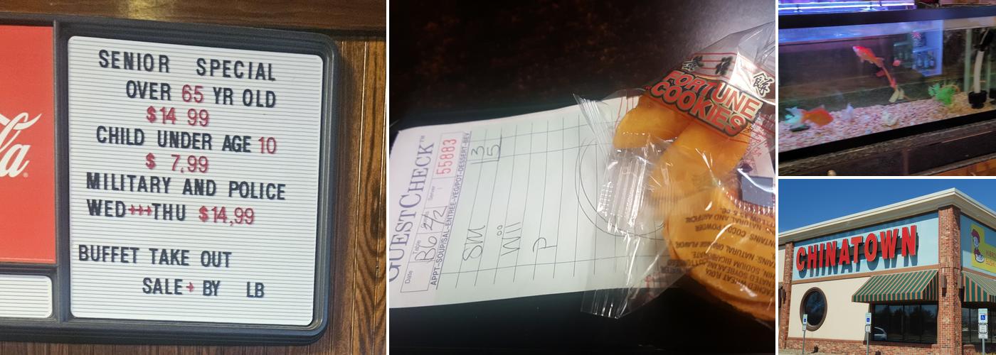 China Town Buffet Menu