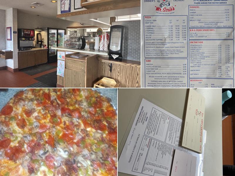 Mr Scrib's Pizza Menu