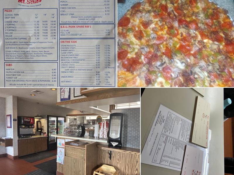 Mr Scrib's Pizza Menu