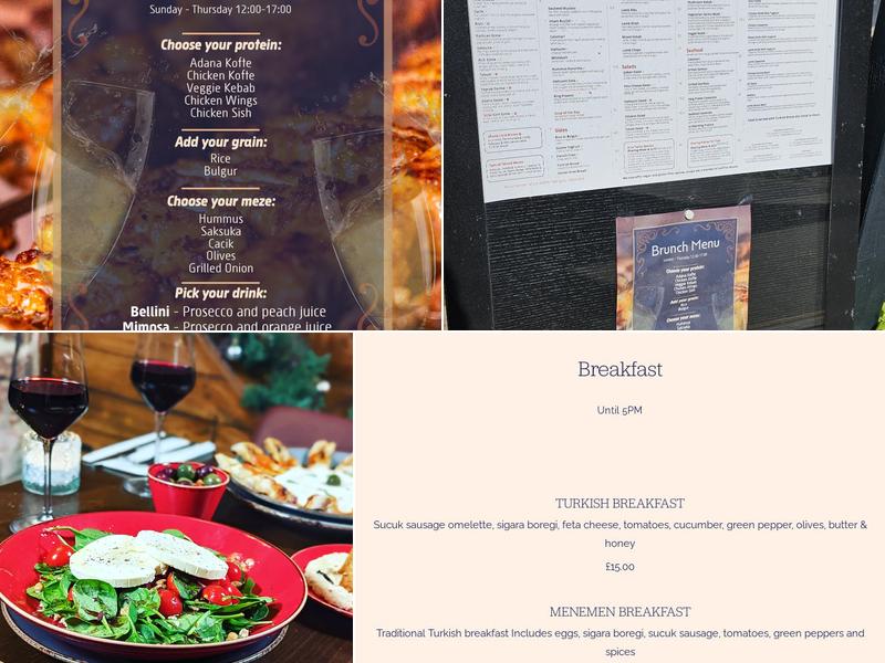 A La Turka Westgate Menu