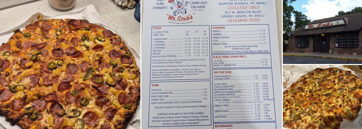 Mr. Scrib's Pizza Menu