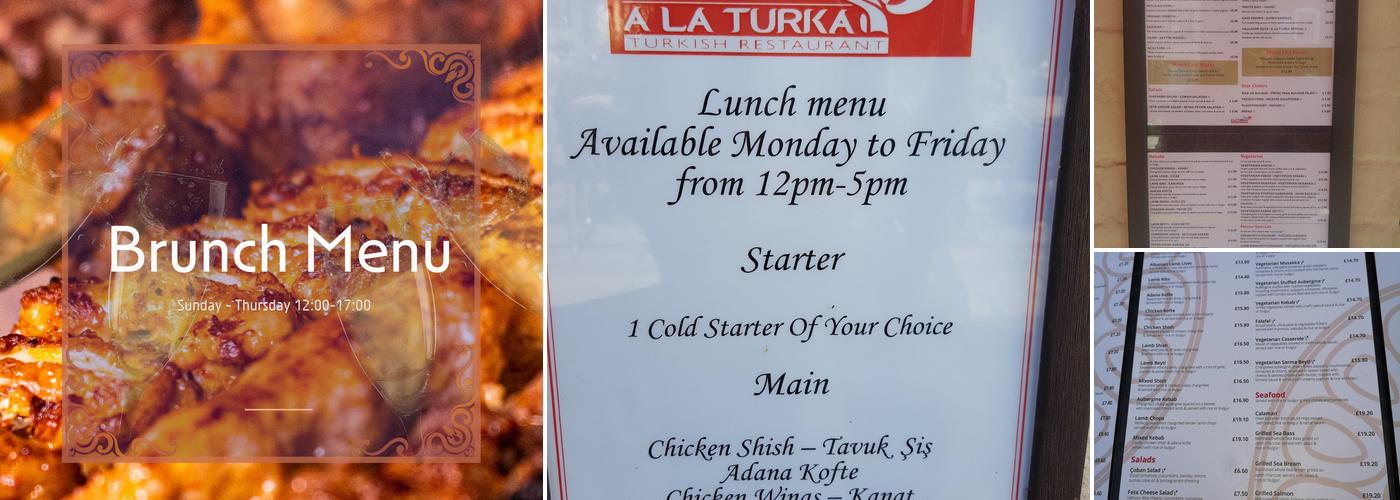 A La Turka Northgate Menu