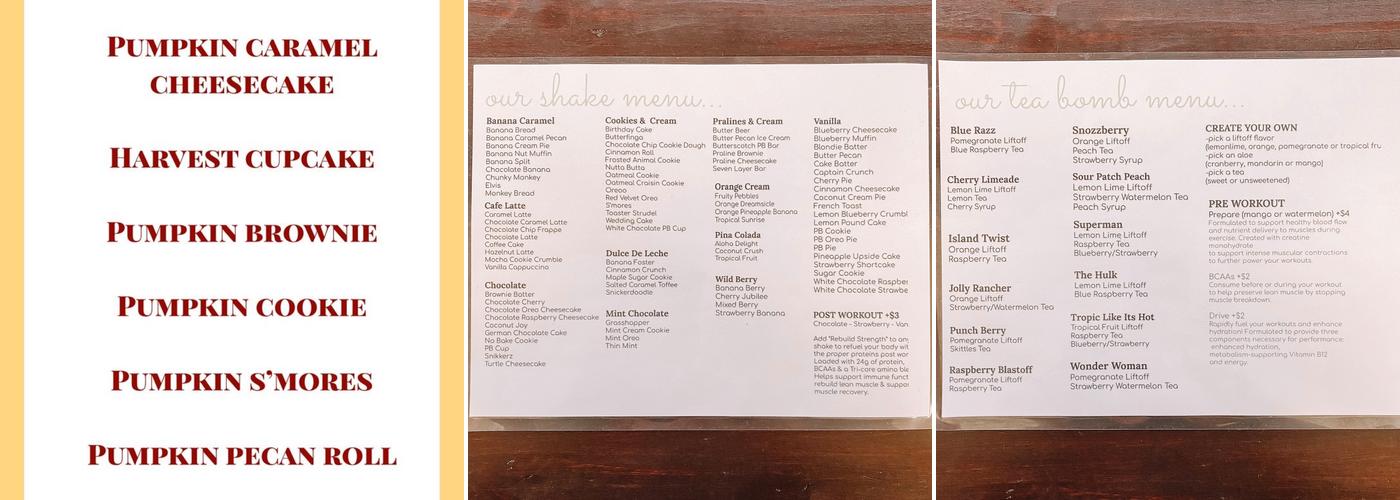 West Michigan Nutrition Menu