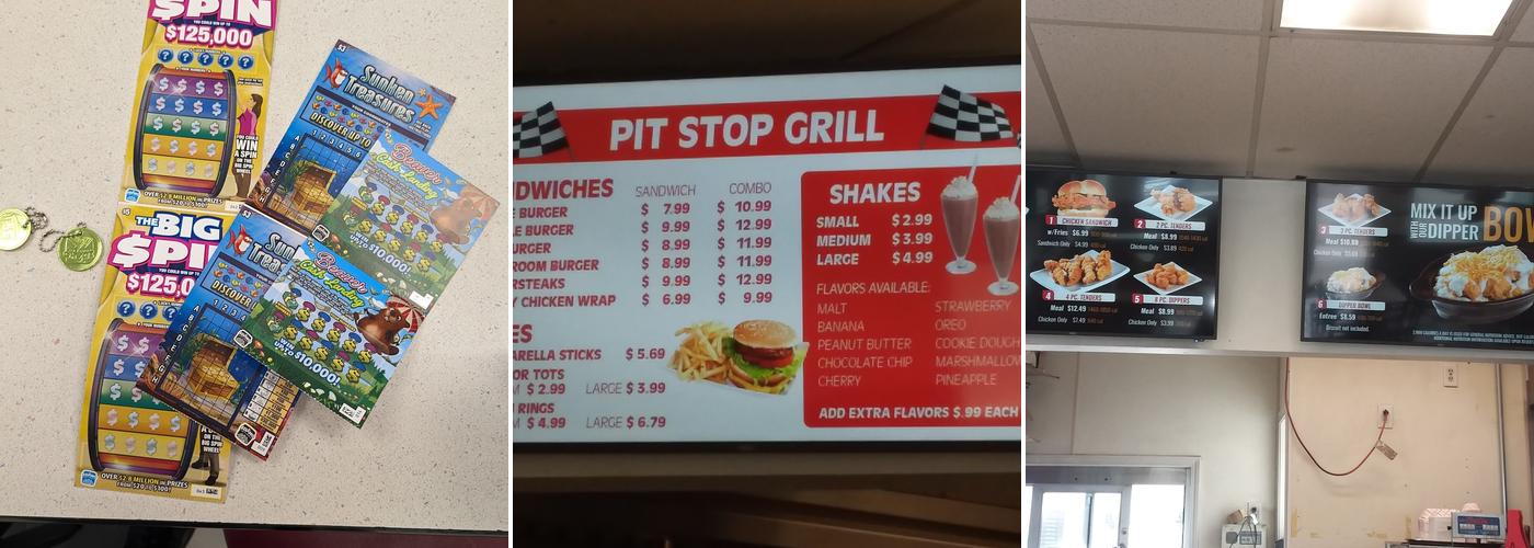 Pit Stop Grill Menu