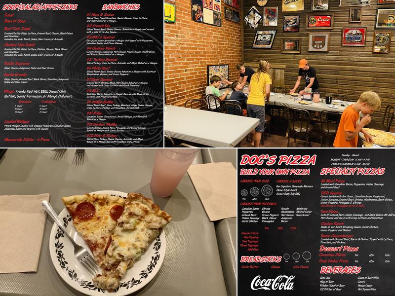 Doc's Pizza Menu