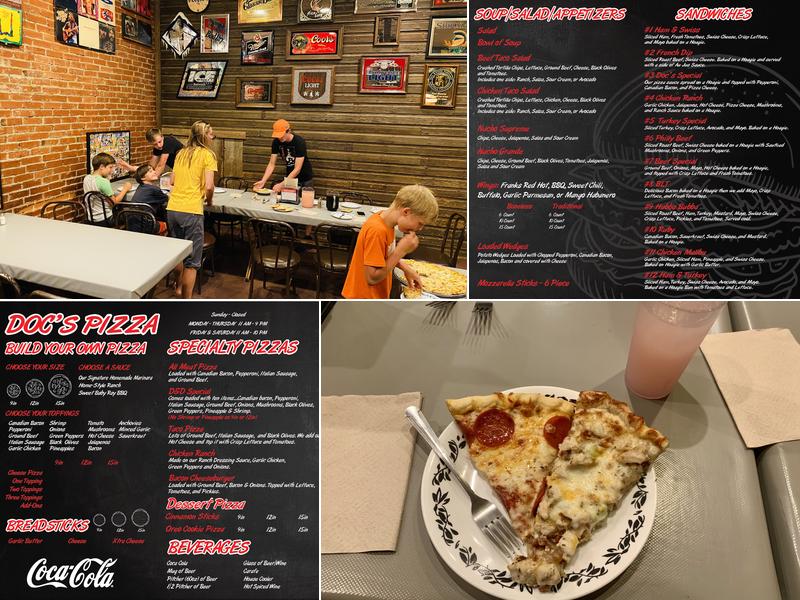 Doc's Pizza Menu