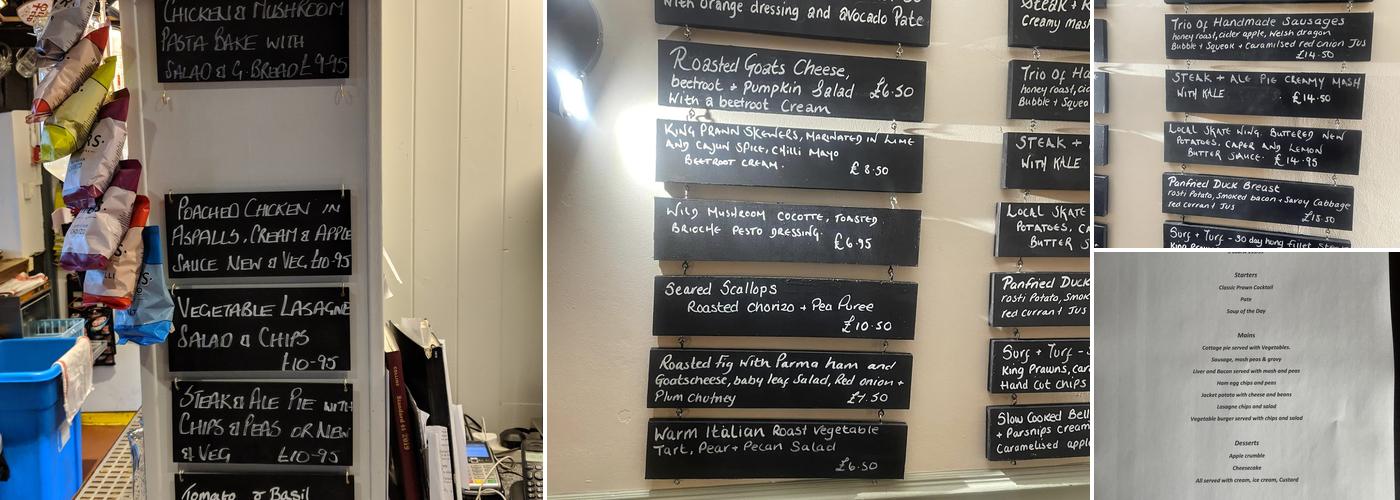 The Kings Arms Frating Menu