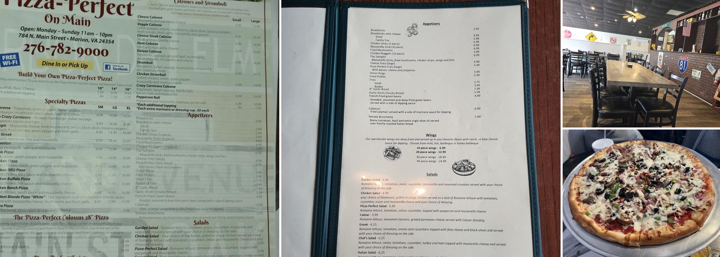 Pizza Perfect On Main Menu