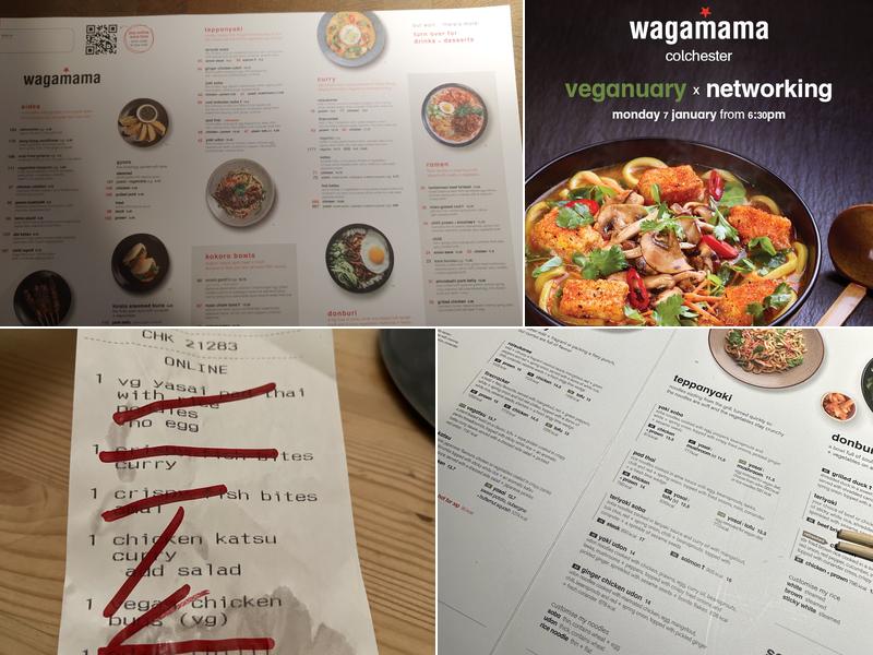 wagamama colchester Menu