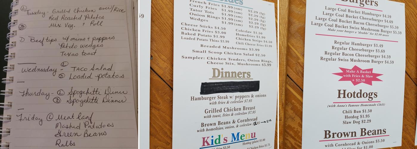 Coal Bucket Deli Menu