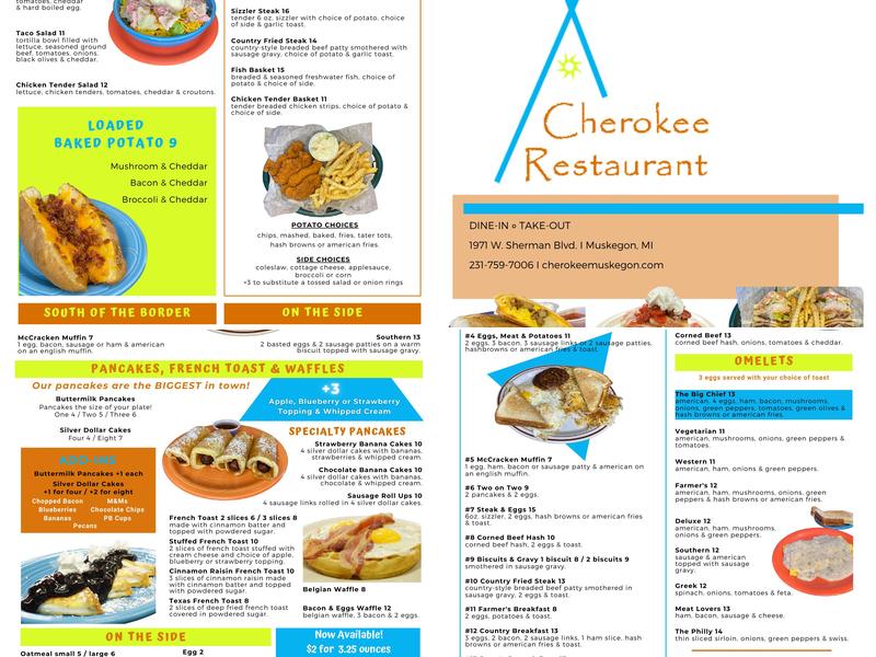 Cherokee Restaurant Menu