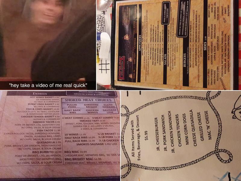 The Pipeline Underground Saloon Menu