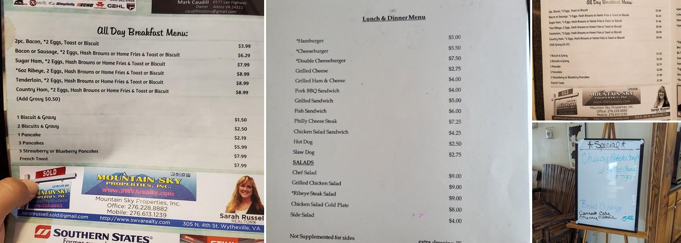 Atkins Tank Menu