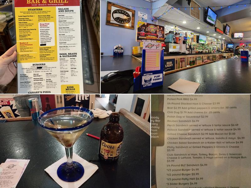 Canary Inn Bar & Grill Menu