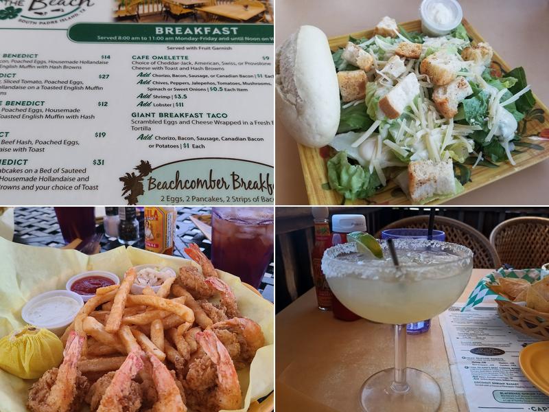 Cafe On The Beach Menu